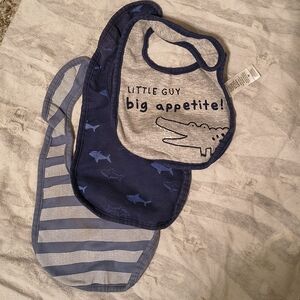 Unbranded Kids Bib Set - Blue & Gray